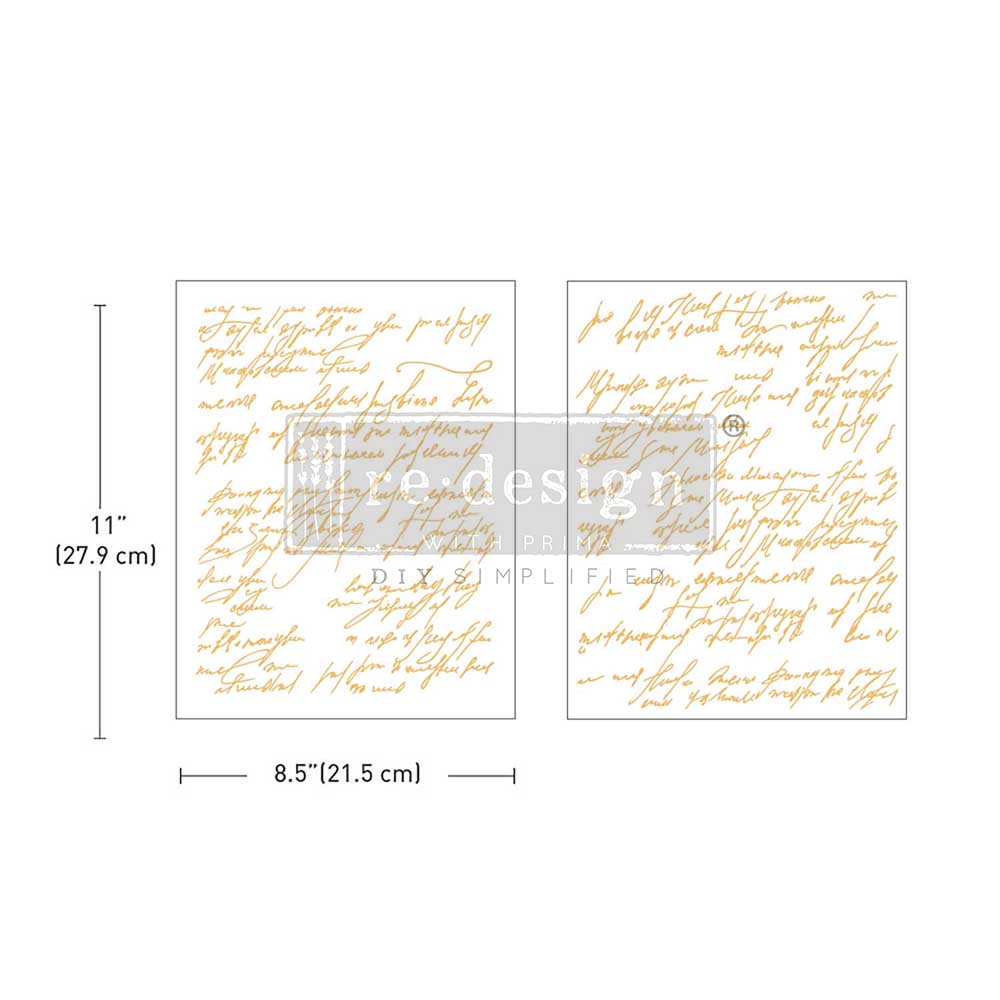 Shimmering Script Decor Transfer