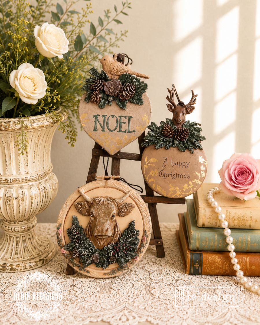 Evergreen Antler Emblem Decor Mould