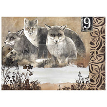 Load image into Gallery viewer, Calm Foxes | A1 Decoupage Fiber | Prima