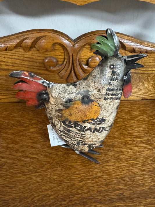 Metal, Hammered Rooster