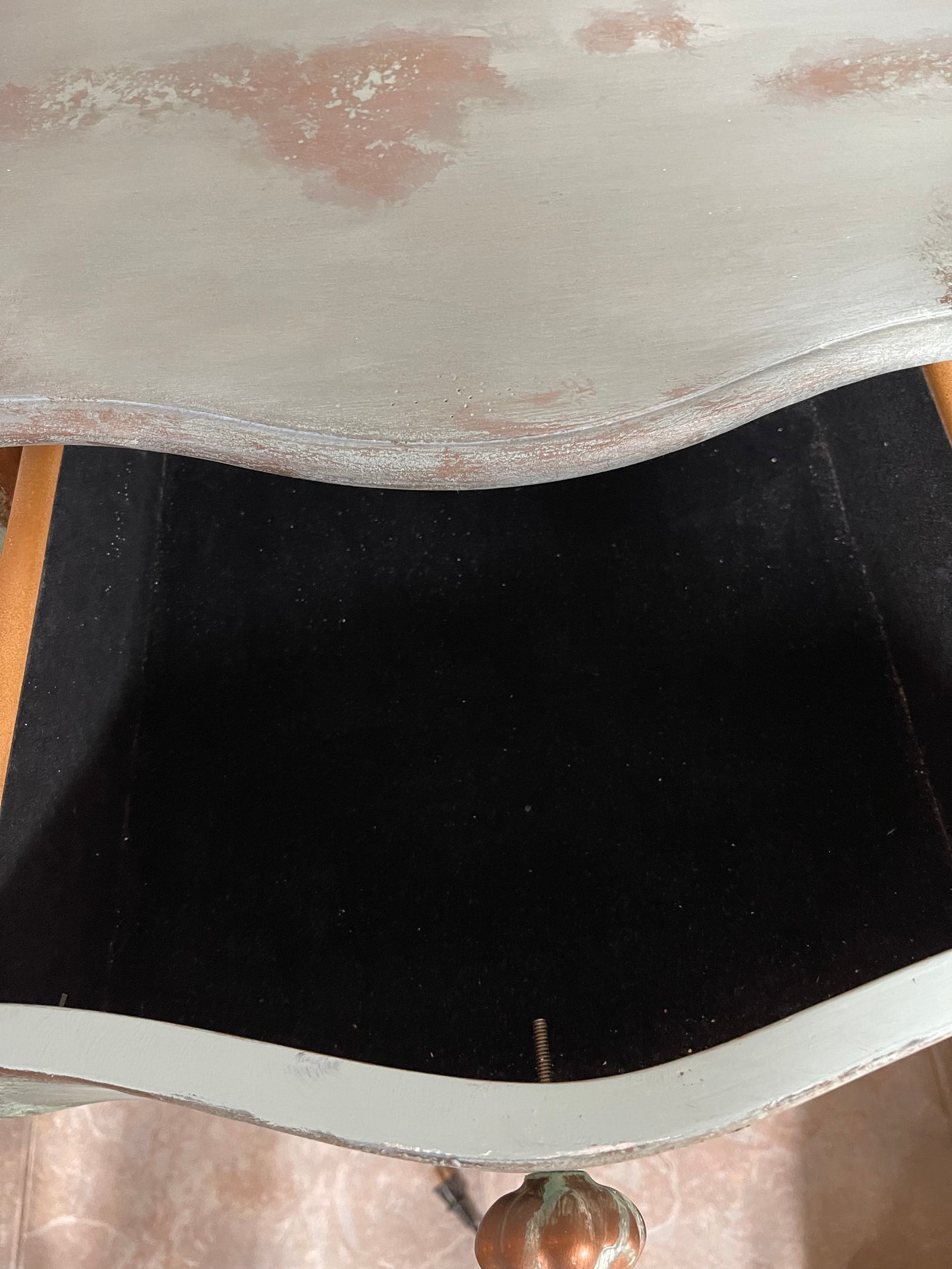 Entryway Table with Patina Finish