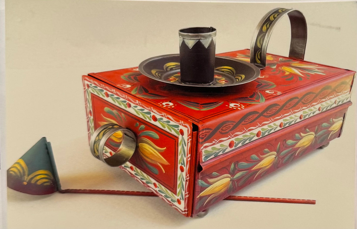 Ball and Leaf Tin Candle Holder & Match Stick Box E-Packet
