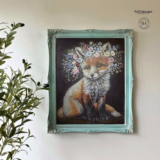 Floraison Fox Decoupage Paper