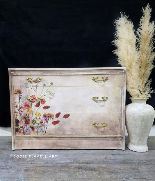 Pink Pampas and Dried Wilds Transfer