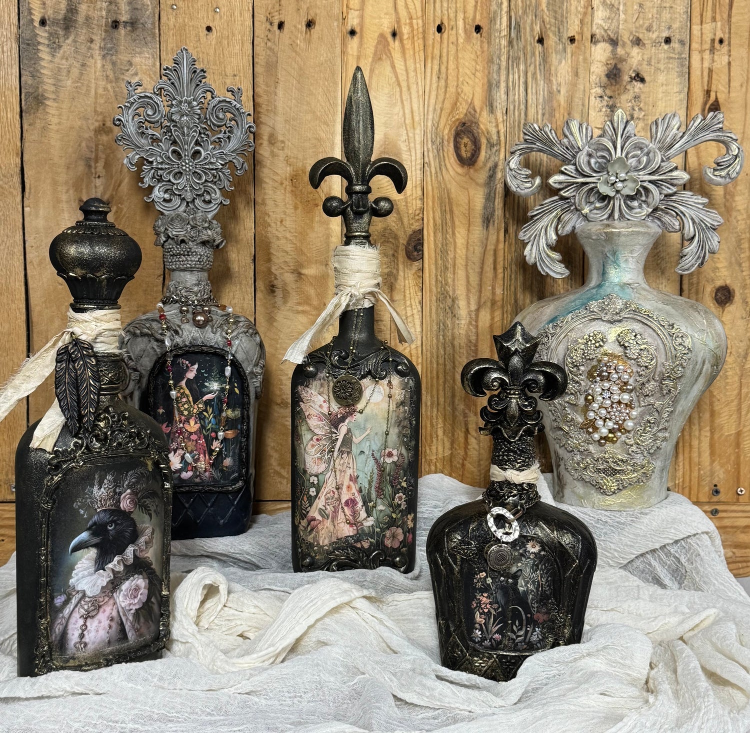 Bottles Reimagined, Karen Denning Originals