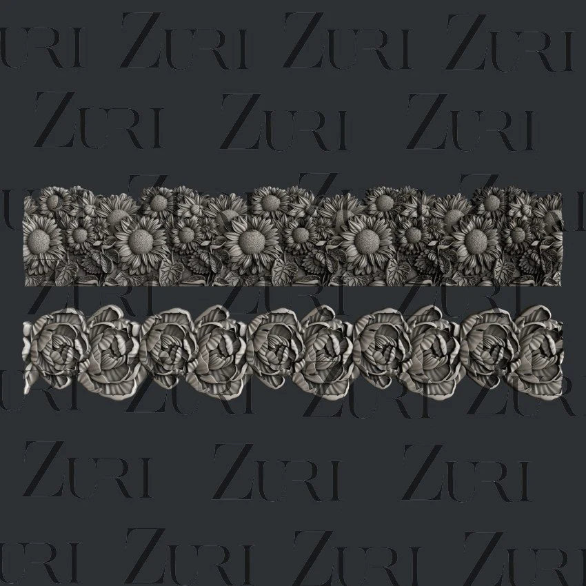Floral Borders 1 Mould by Zuri