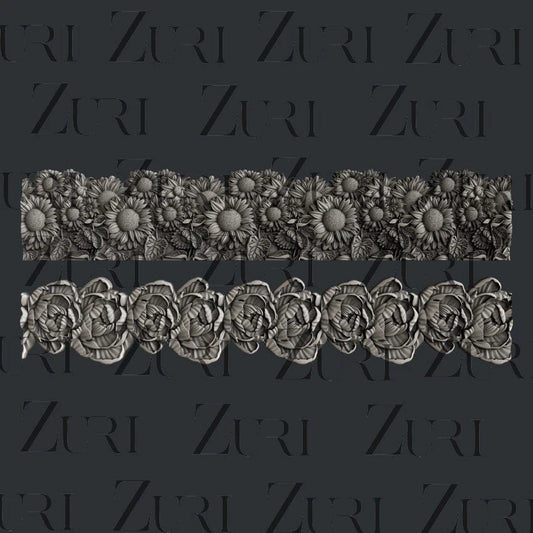 Floral Borders 1 Mould by Zuri