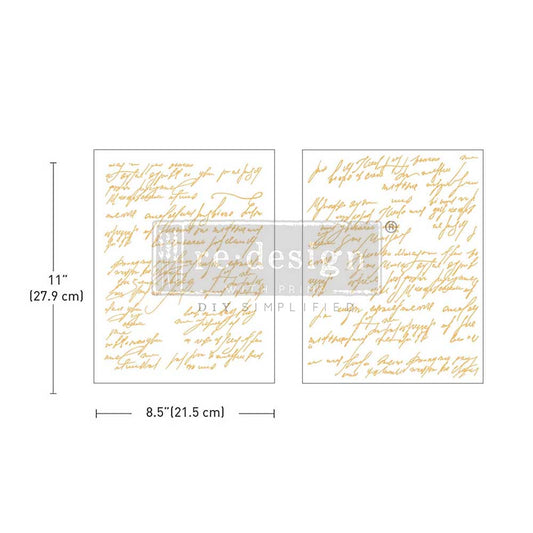 Shimmering Script Decor Transfer