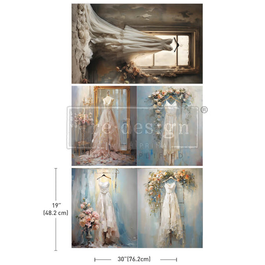 Whispers of White Decoupage Paper