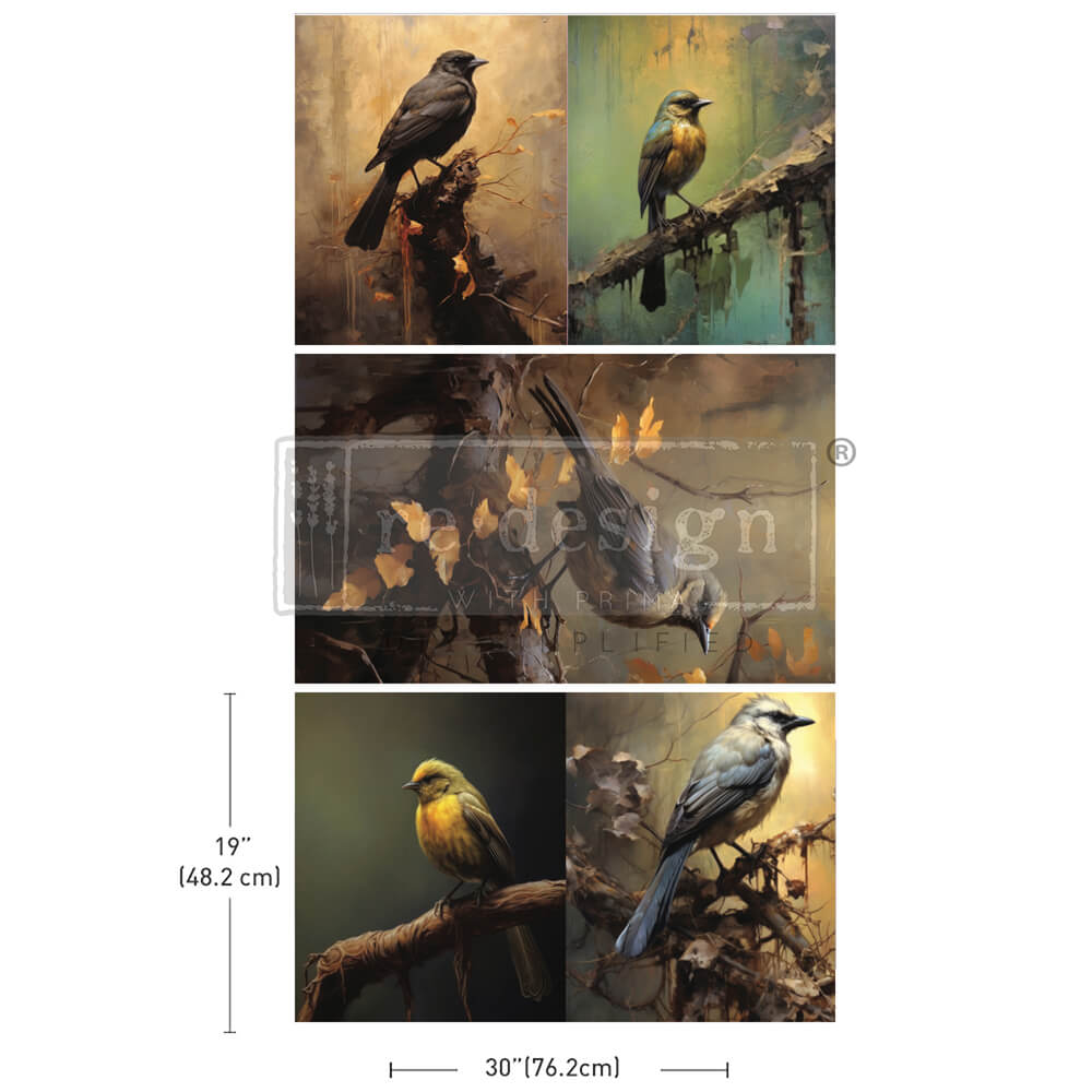 Avian Dreamscape Decoupage Paper | Redesign with Prima