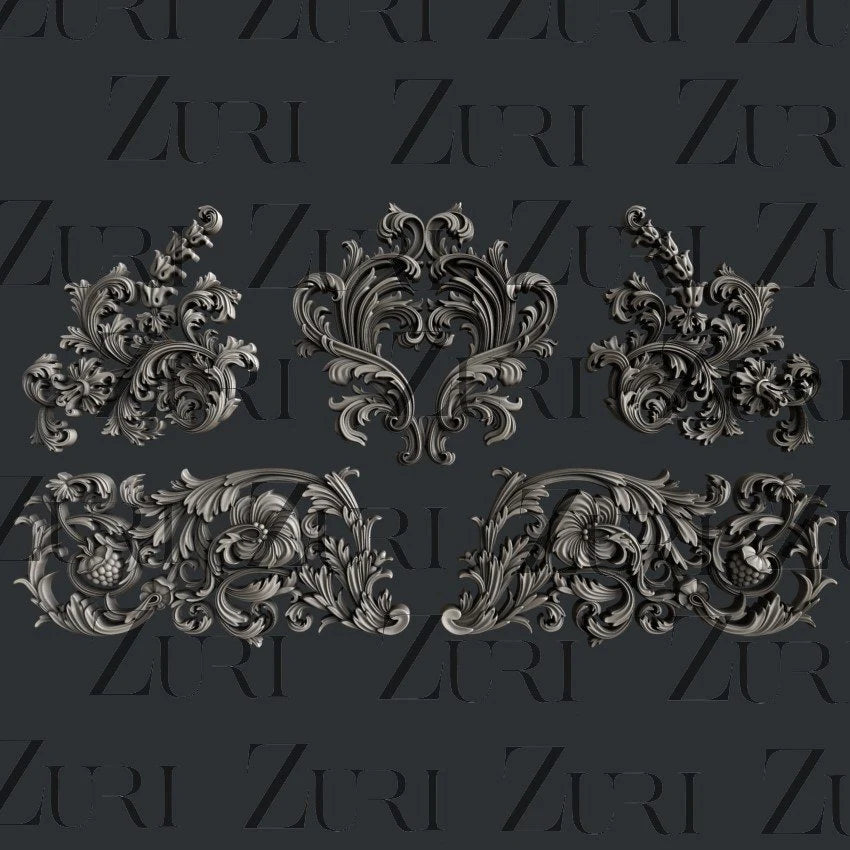 Flourishes Set 3 Mould by Zuri