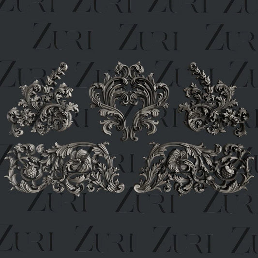 Flourishes Set 3 Mould by Zuri