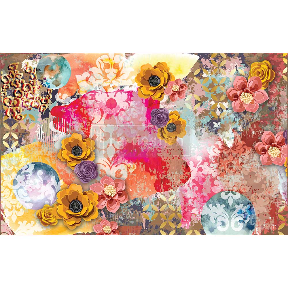 Abstract Beauty| Decoupage Tissue Paper | Redesign with Prima