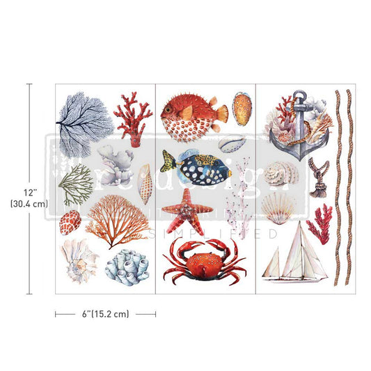 Amazing Sea Life | Small Decor Transfer | Prima