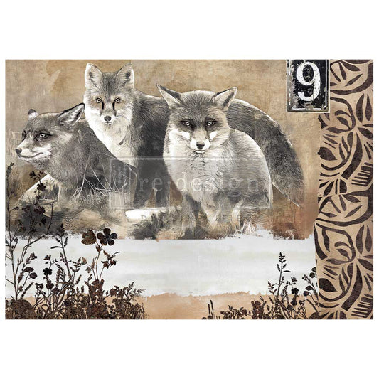 Calm Foxes | A1 Decoupage Fiber | Prima