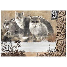 Load image into Gallery viewer, Calm Foxes | A1 Decoupage Fiber | Prima
