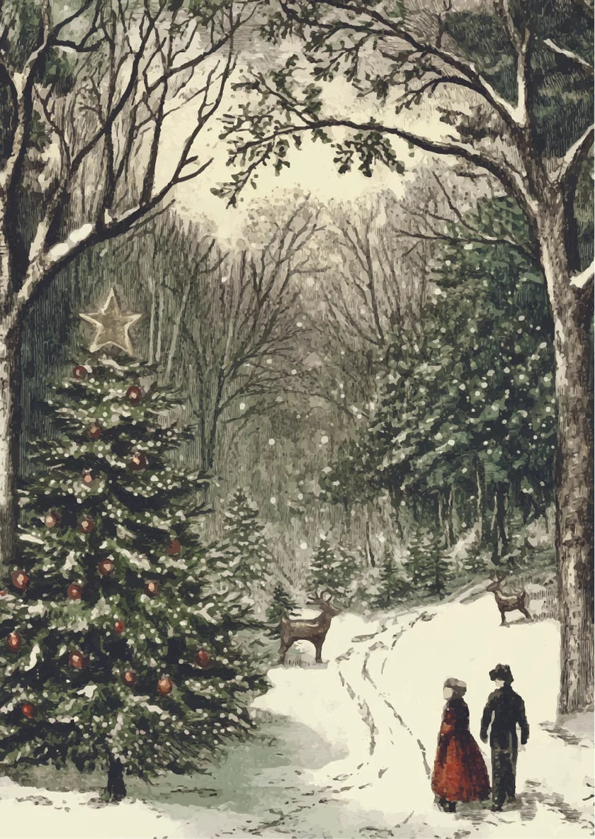 Christmas Stroll - A3 Rice Decoupage Paper