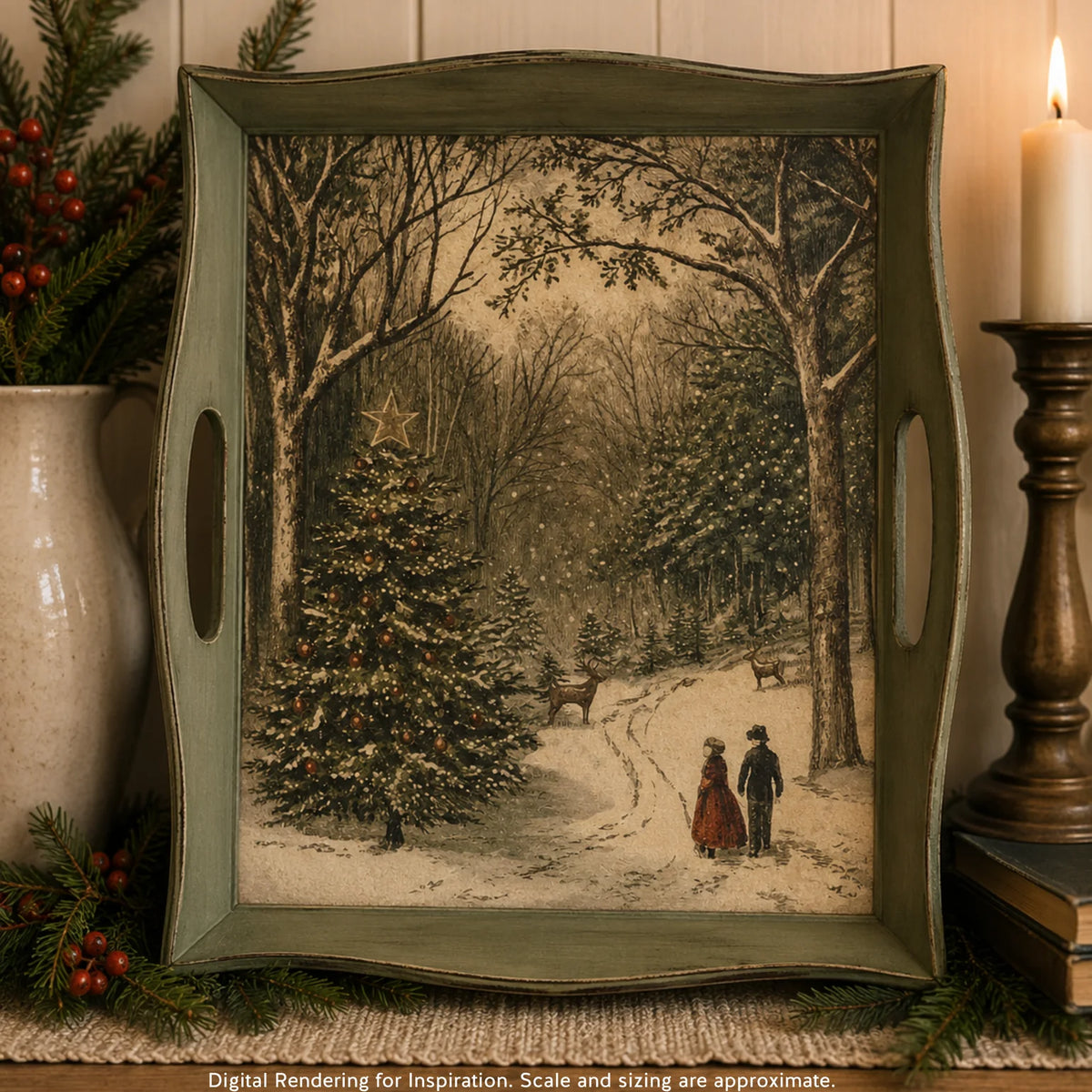 Christmas Stroll - A3 Rice Decoupage Paper