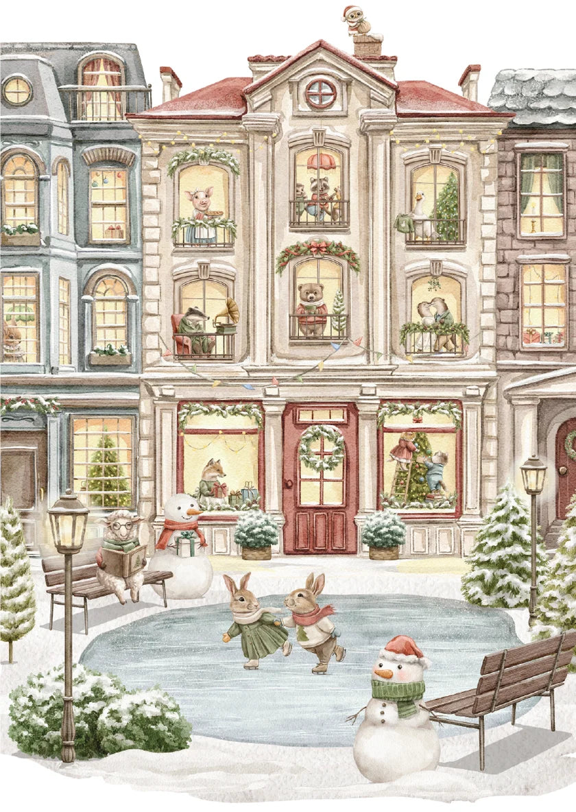 Christmas on Main Street - A3 Rice Decoupage Paper