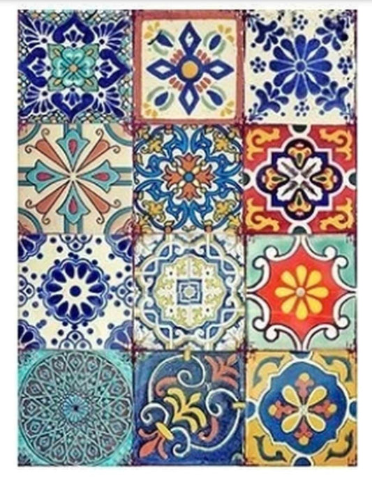 Colorful Tiles | Rice Decoupage Paper | Dixie Belle