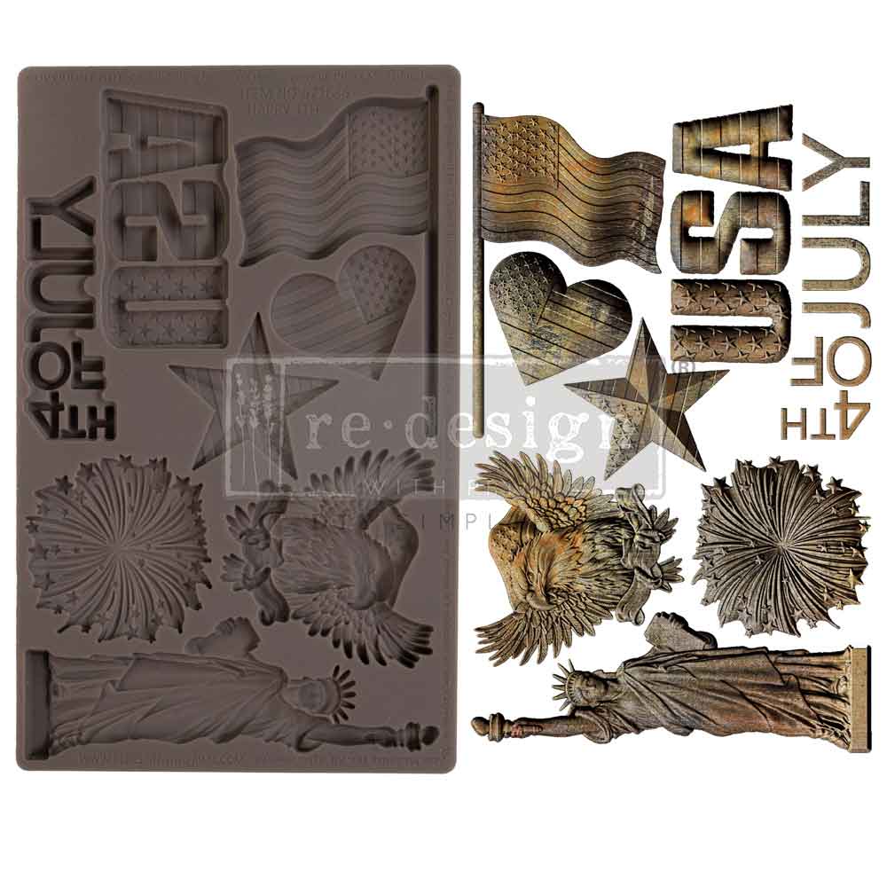Happy 4th | Decor Moulds | Redesign with Prima