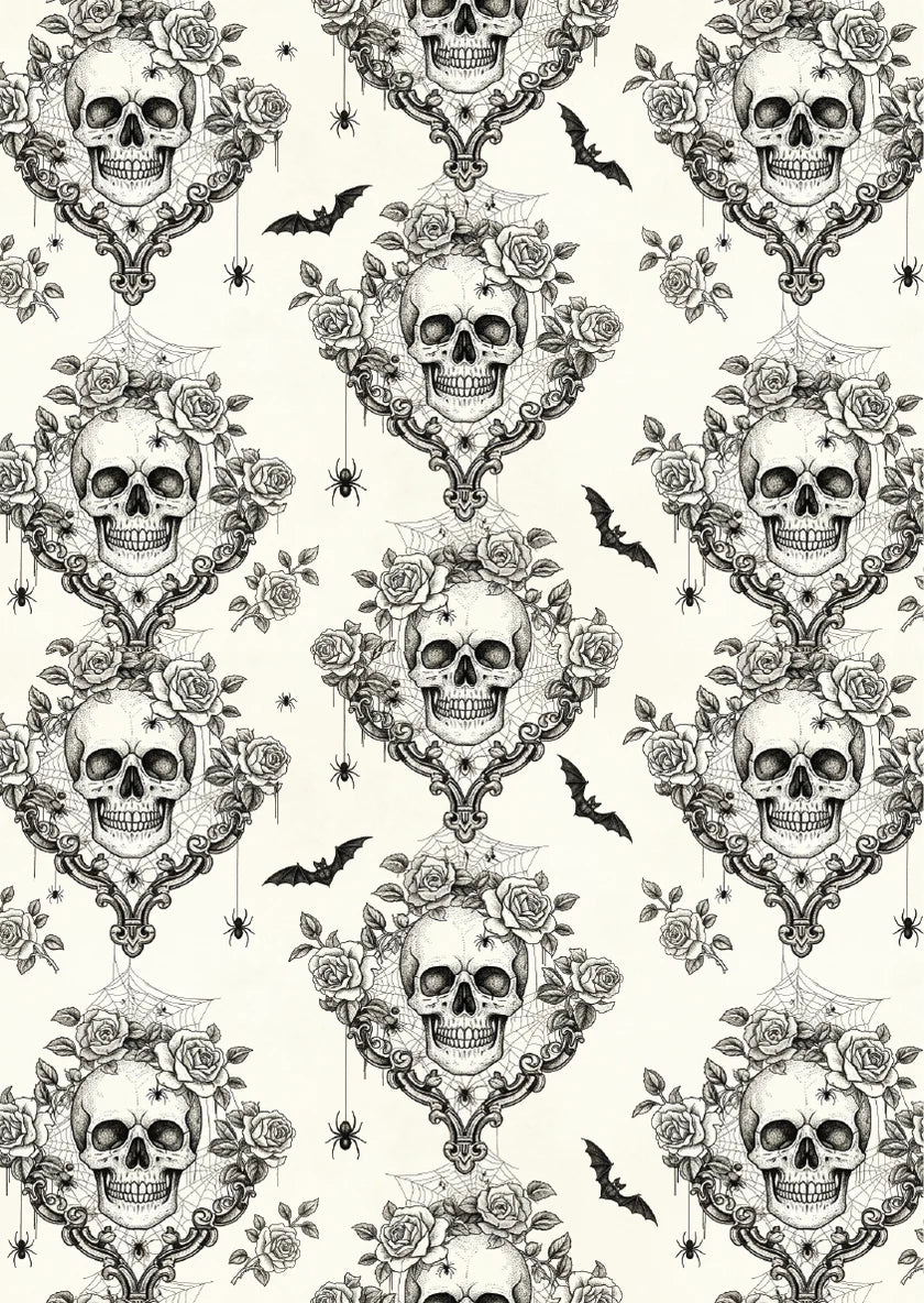 Haunted Damask - A3 Rice Decoupage Paper