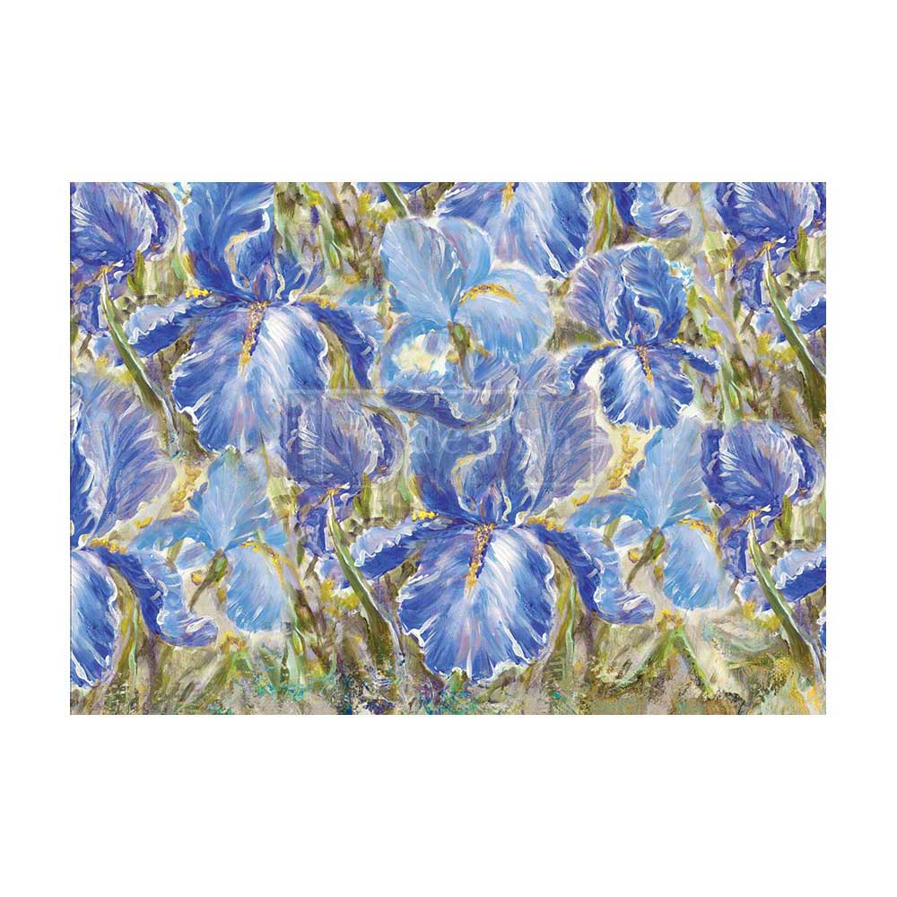 Enchanting Iris Decoupage Fiber Paper