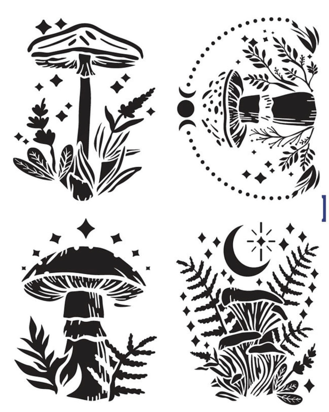 Moonlit Mushroom Stencil