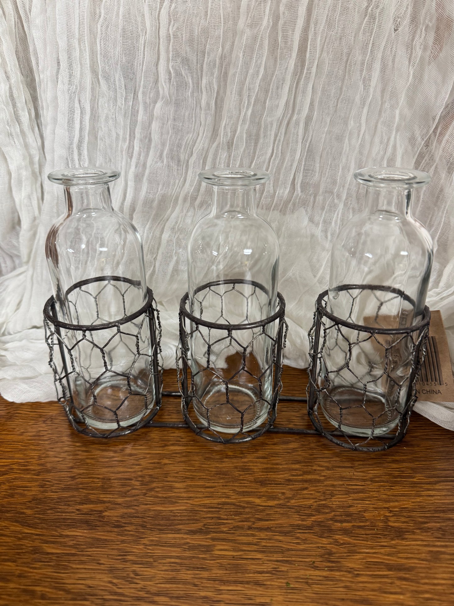 Wire Base with Three Bottles