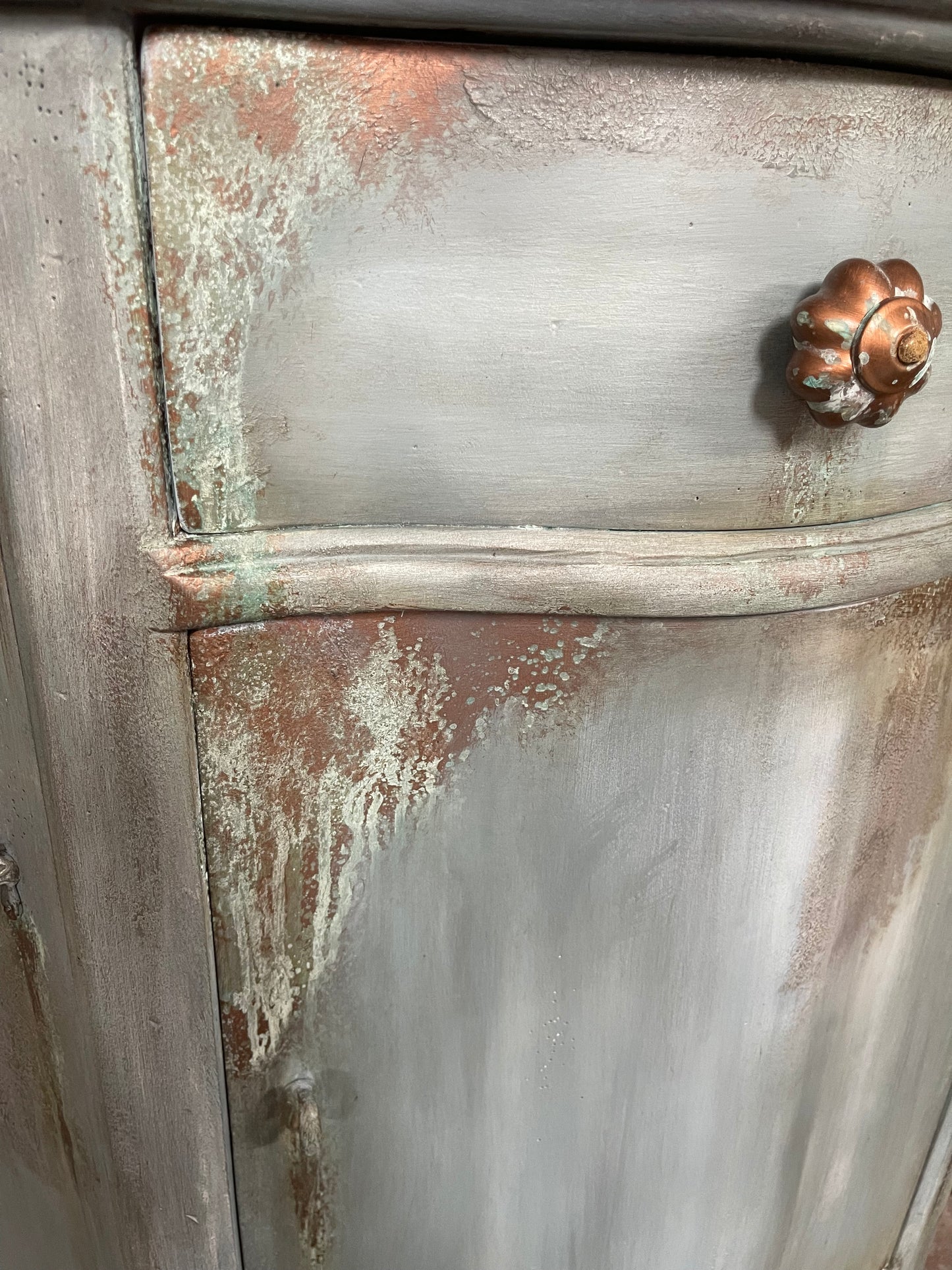 Entryway Table with Patina Finish