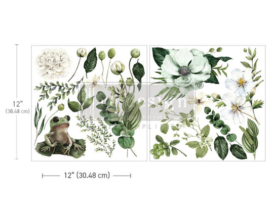 Froggy Meadow Greens Maxi Decor Transfer