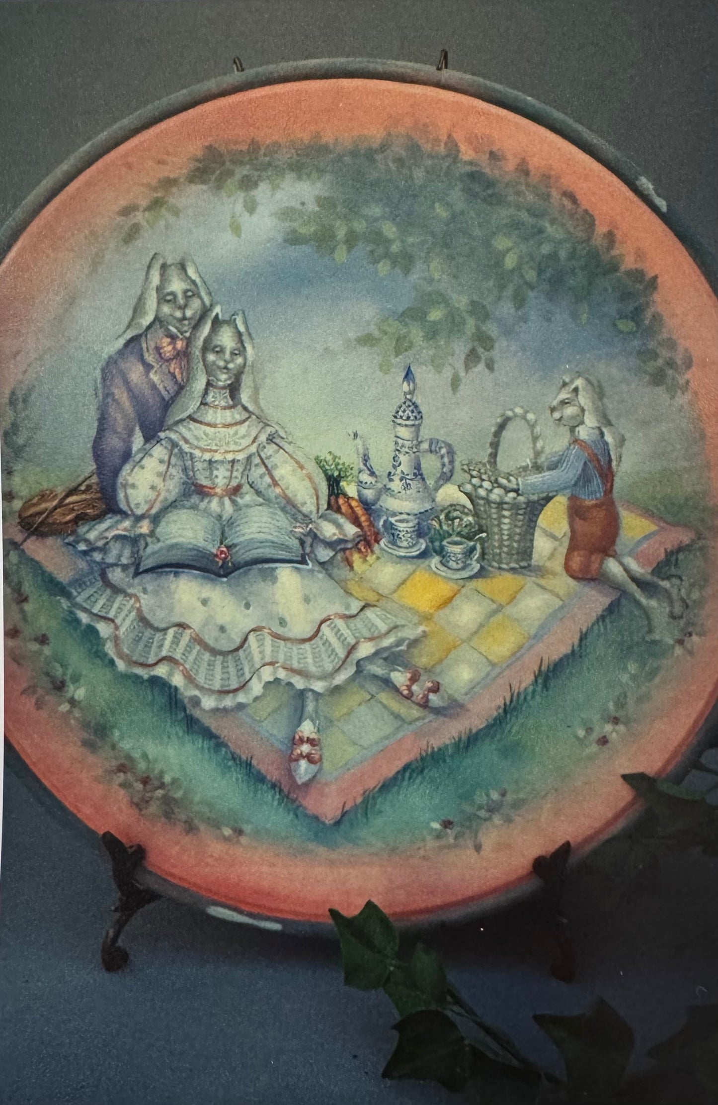 Rabbit Picnic Plate - Michele Walton Designs