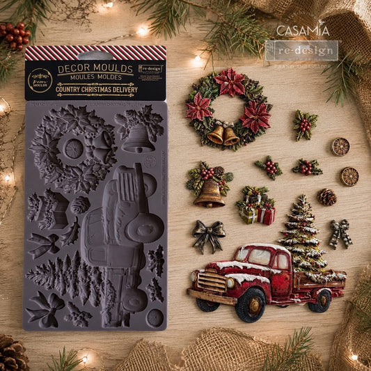 Country Christmas Delivery Decor Mould