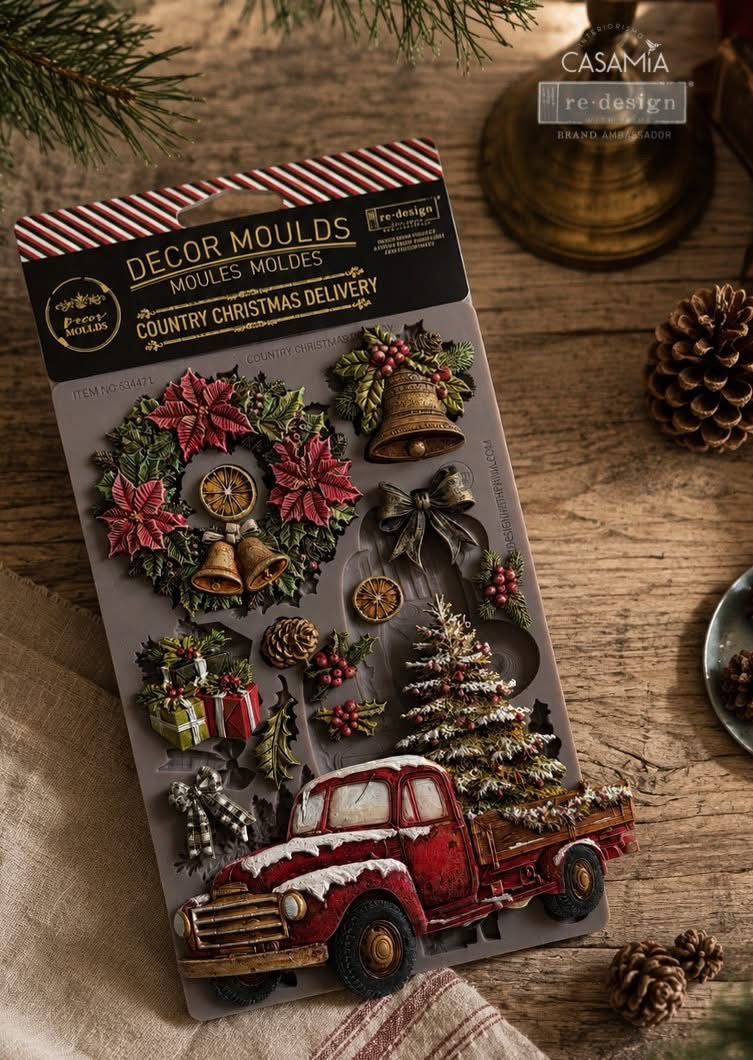 Country Christmas Delivery Decor Mould