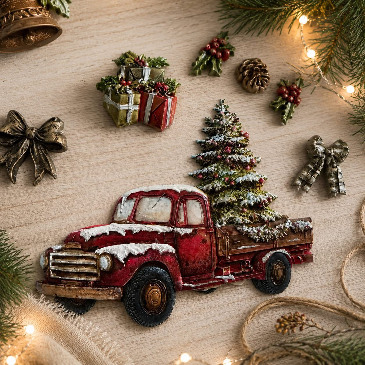 Country Christmas Delivery Decor Mould