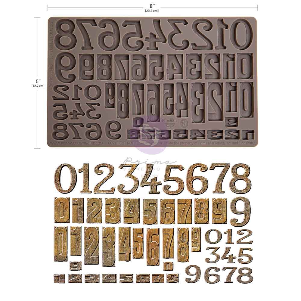 Letterpress Numbers | Decor Moulds | Redesign with Prima