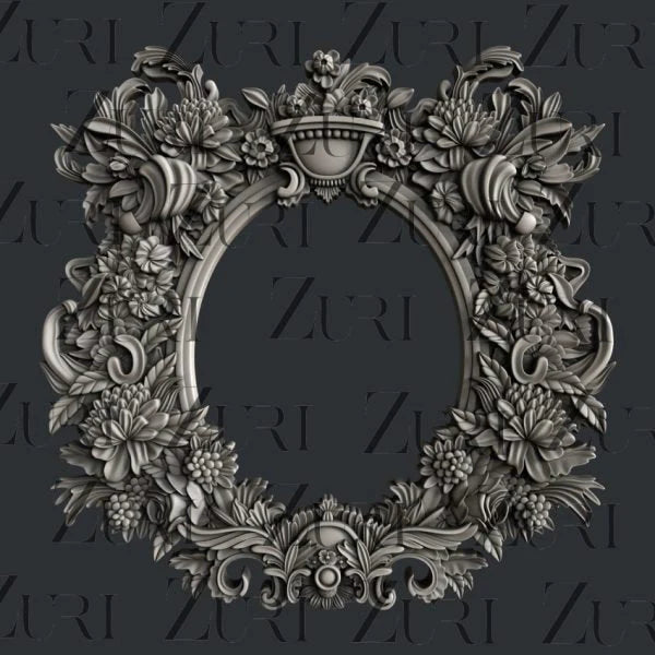 Oval Floral Frame