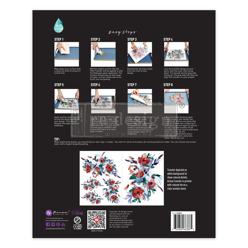 Radiant Blooms | H2O Transfers | Prima