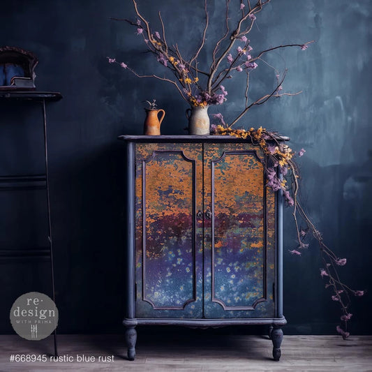 Rustic Blue Rust | A1 Decoupage Fiber | Prima