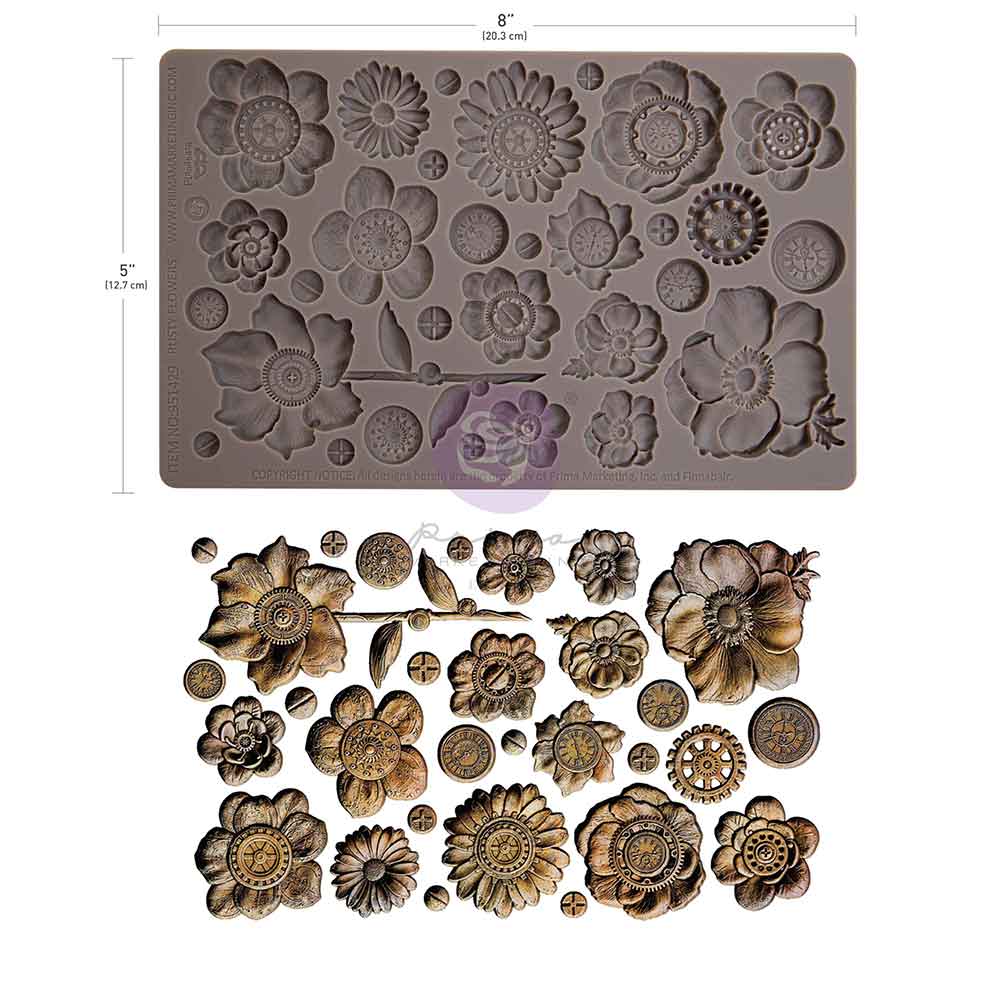 Rusty Flowers | Decor Moulds | Redesign with Prima