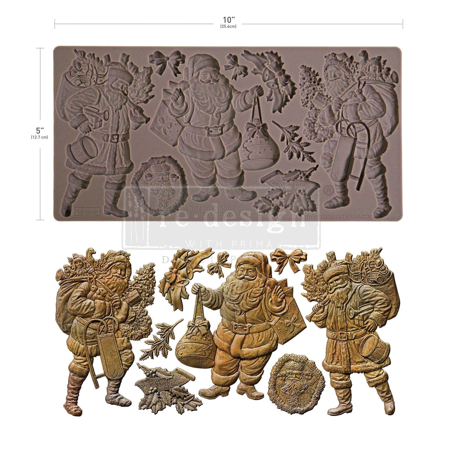 Santa's Holiday Cheer | Decor Moulds | Redesign with Prima
