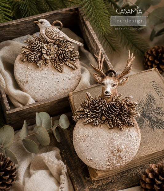 Evergreen Antler Emblem Decor Mould
