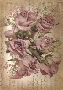 Sepia Rose Song | A1 Rice Decoupage Paper | Dixie Belle