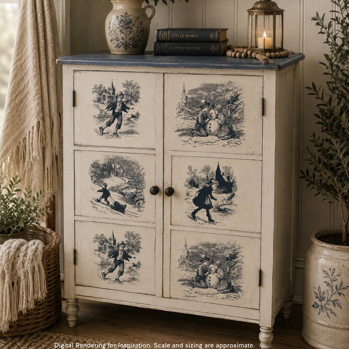 Snow Day Stories - A3 Rice Decoupage Paper