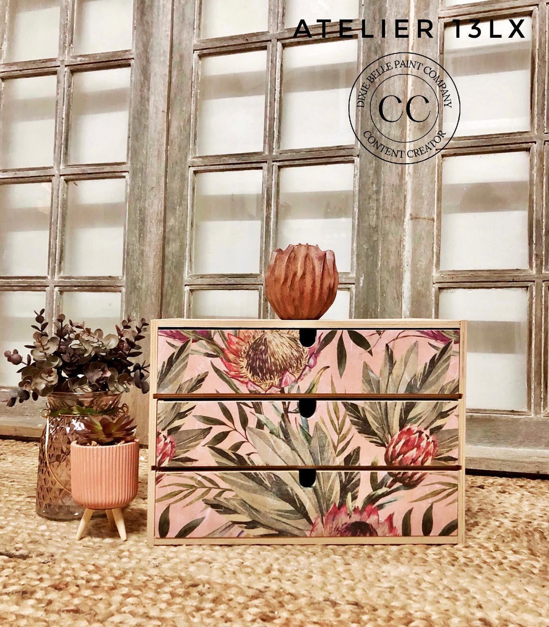 Tropical On Pink | Rice Decoupage Paper | Dixie Belle