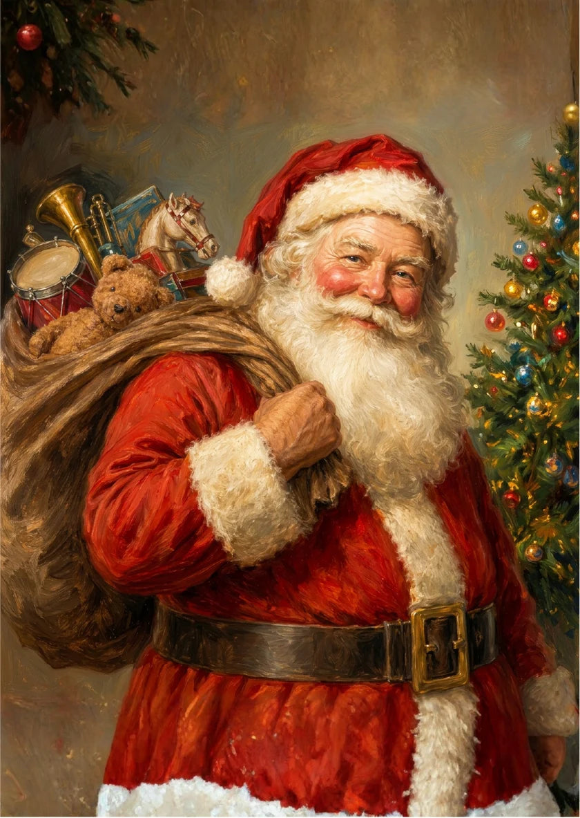 Vintage Santa - A3 Rice Decoupage Paper