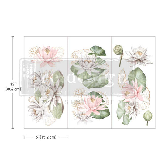 Water Lilies | Small Decor Transfer | Prima