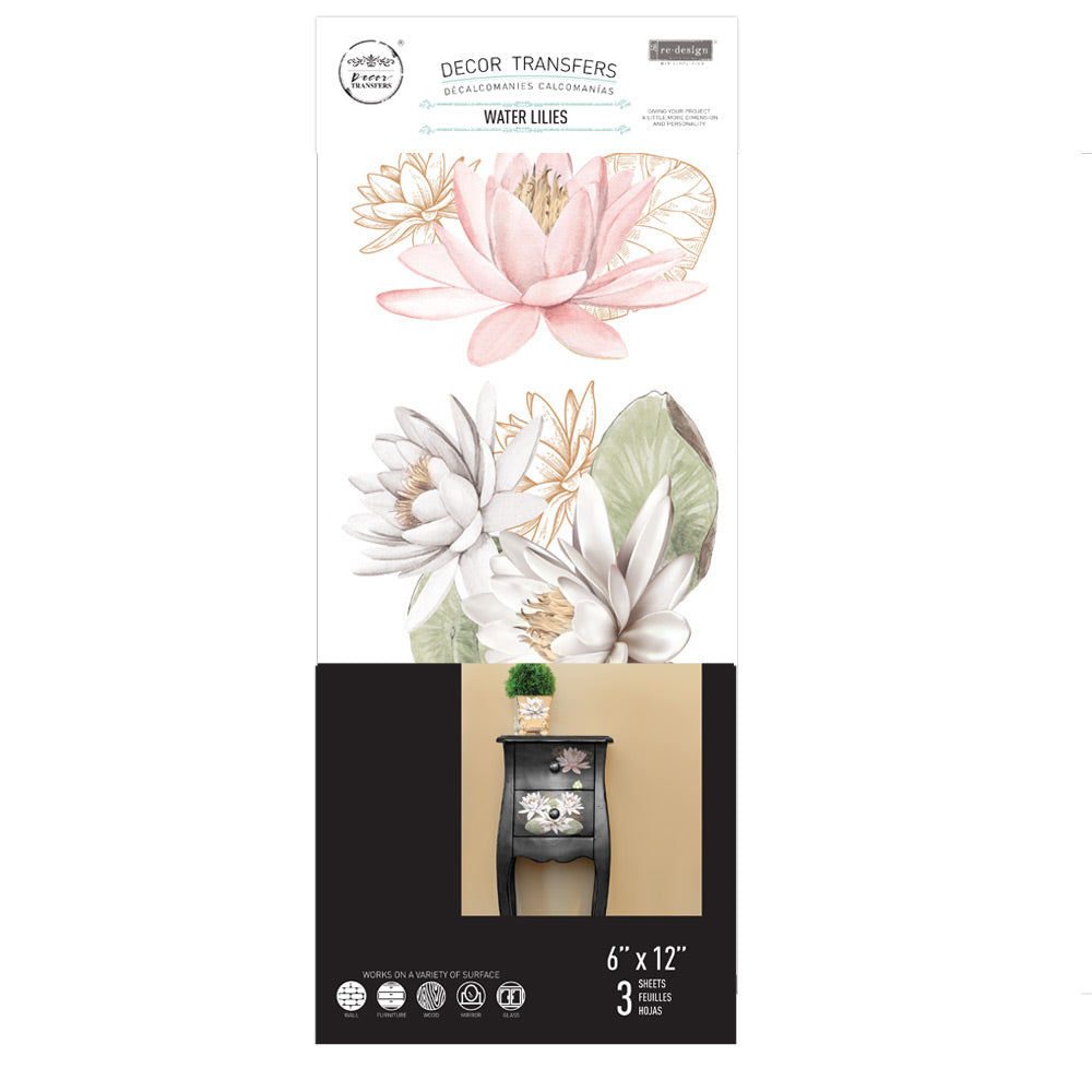 Water Lilies | Small Decor Transfer | Prima