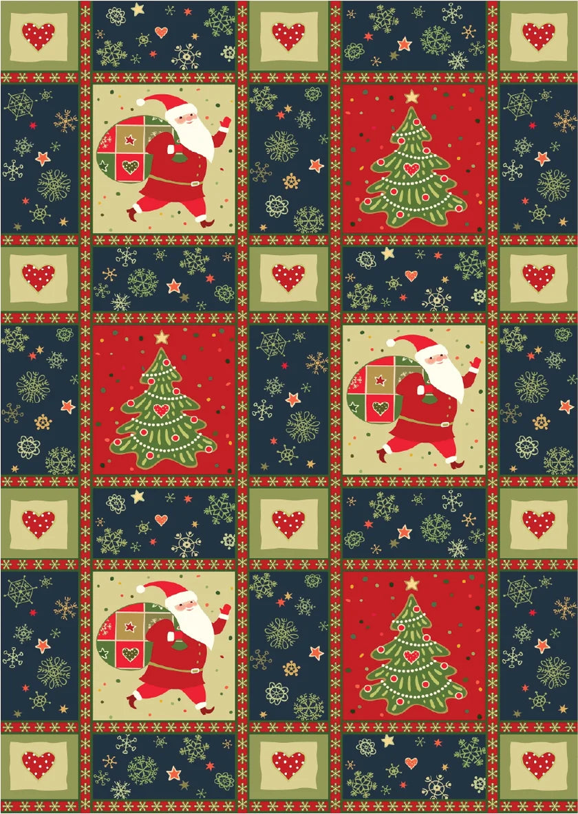 Yuletide Quilt - A3 Rice Decoupage Paper