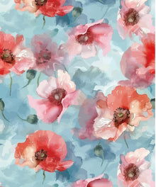 Watercolor Poppy A3 Rice Decoupage Paper